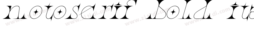 notoserif bold itali字体转换